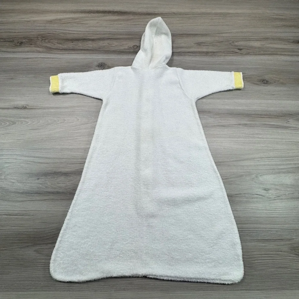 Vintage Care Bears Terry Cloth Zip Towel / Robe White Funshine Bear‎  Duck Baby